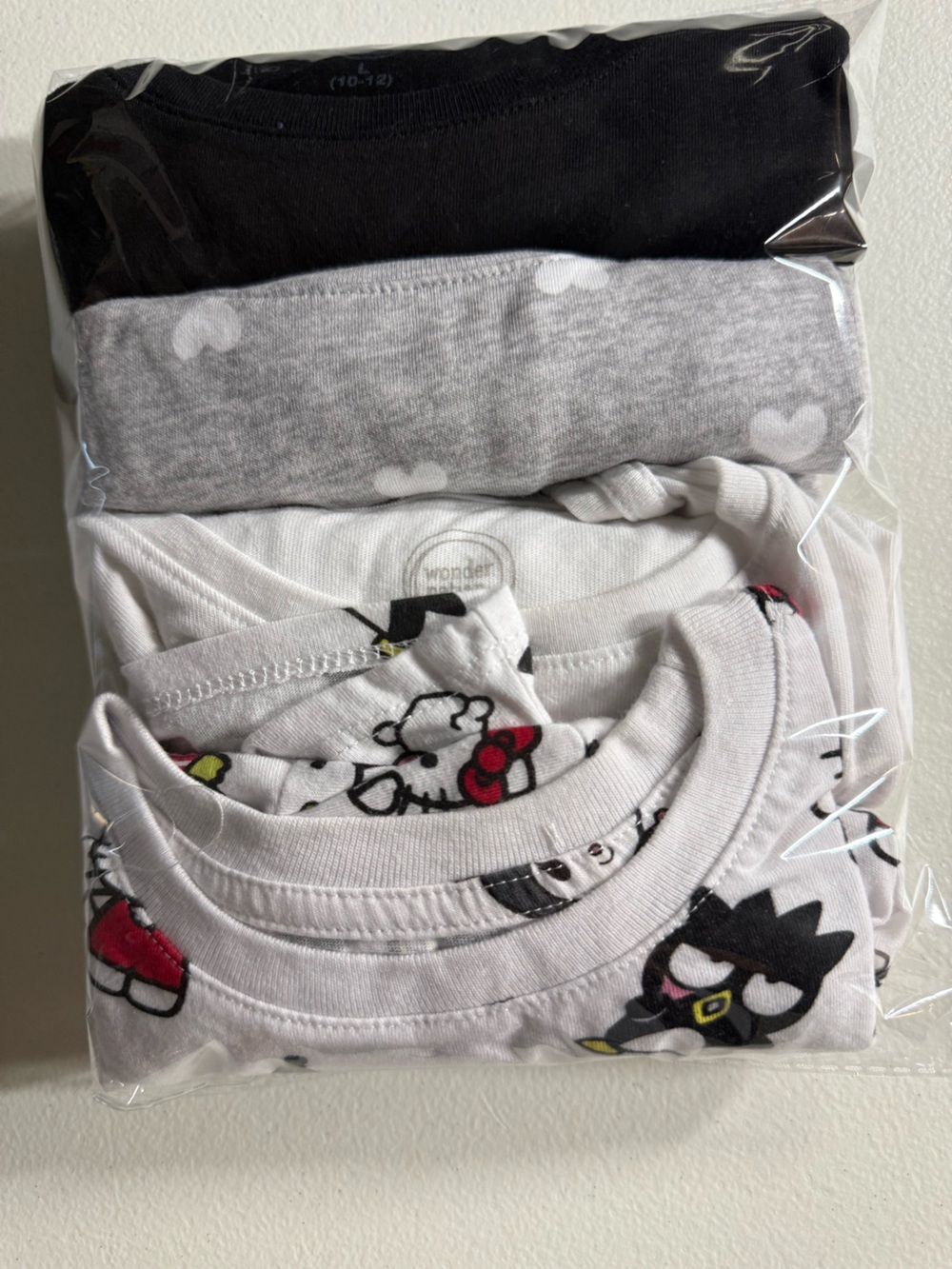 T-shirts for girls in size Large (10–12). Bundle of 4